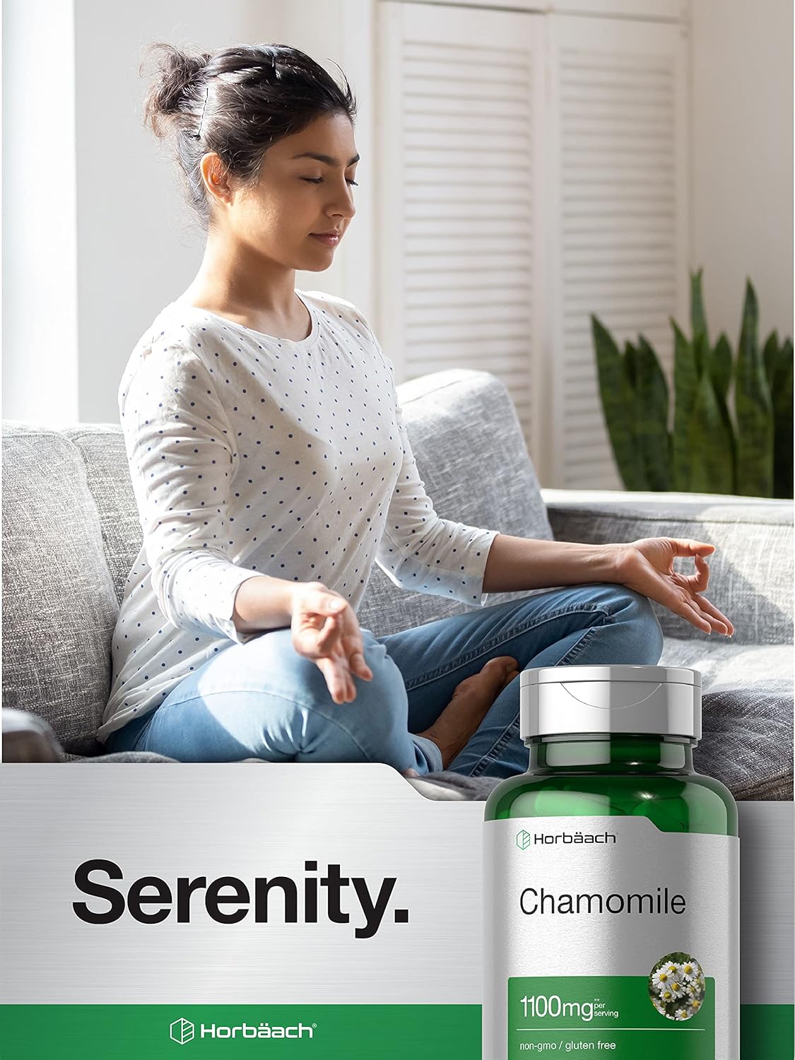 Suplemento de Flor de manzanilla 1100mg 200 cápsulas