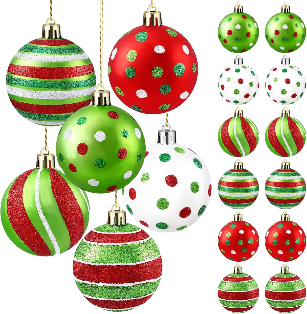 Brillante adornos Bolas de Navidad 18pcs 2.4 Pulgadas