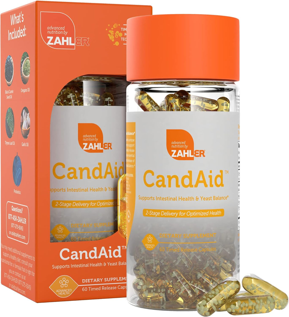 Suplemento CandAid Cleanse de salud digestiva con probiótico