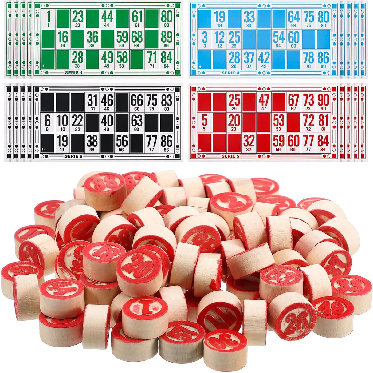 Juego de Lotería Rusa, Set de Cartas y Fichas para 15 Años