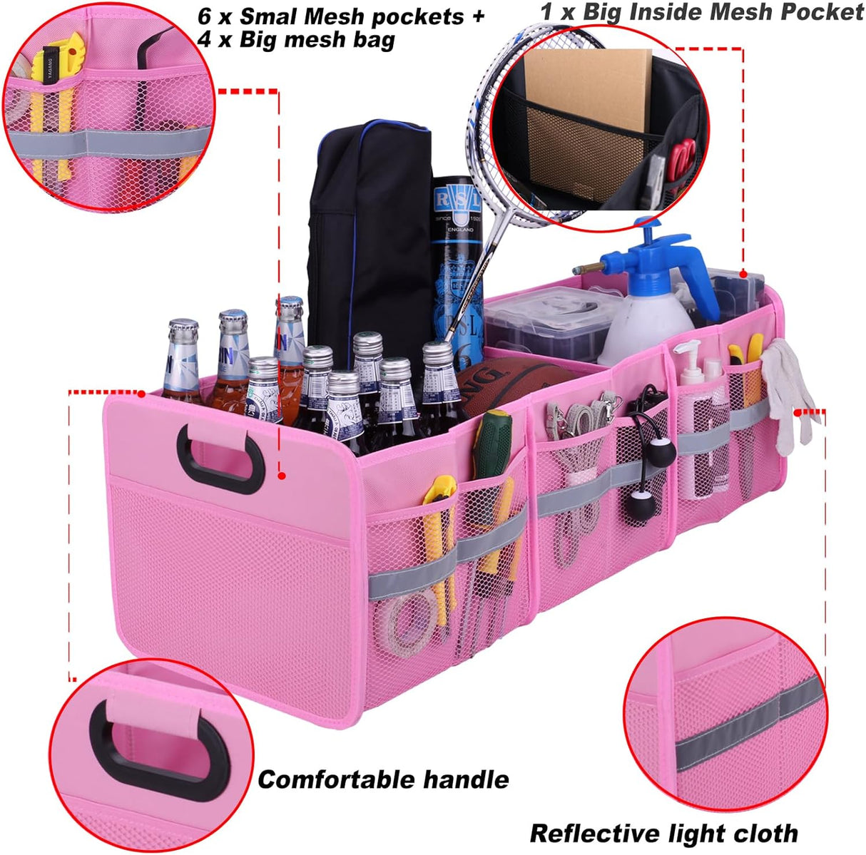 Organizador de maletero Homeve, colapsable, 3 compartimentos