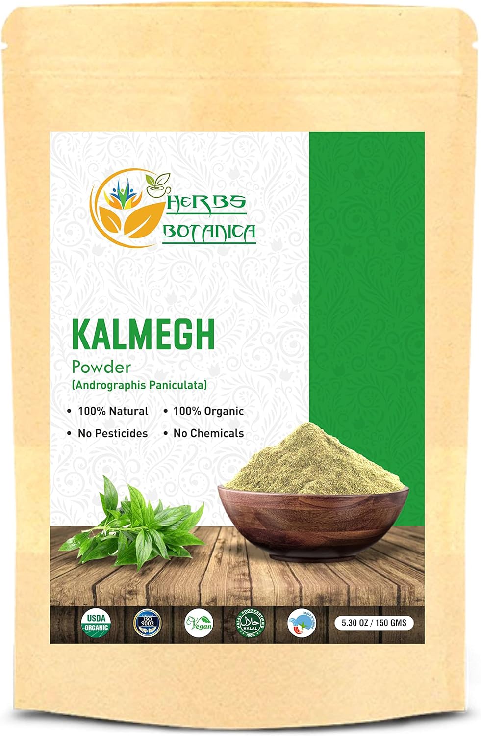 Polvo orgánico de Kalmegh Andrographis Paniculata | Salud inmunológica | Ayuda a desintoxicar el hígado | Hierba amarga para la salud y apoyo respiratorio