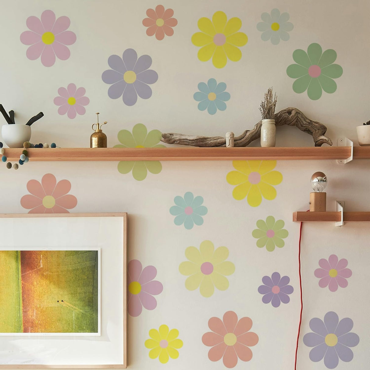 32 Pcs Pegatinas de Flores para Pared - Decoración Infantil