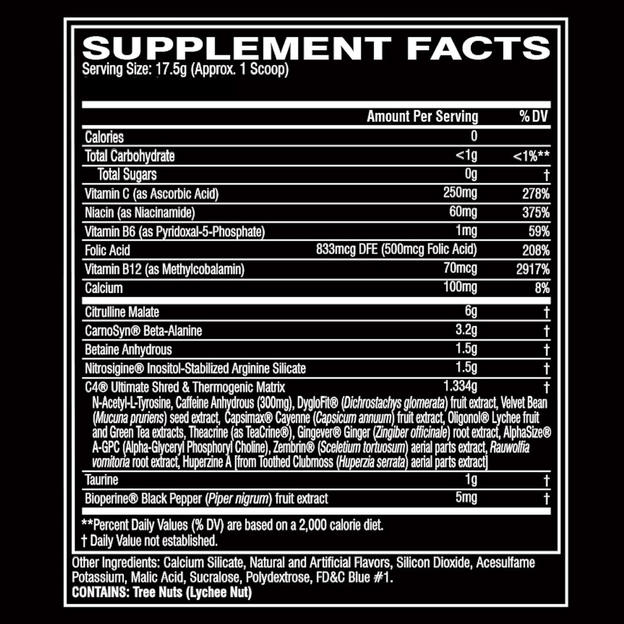 Suplemento Cellucor C4 Ultimate polvo triturado