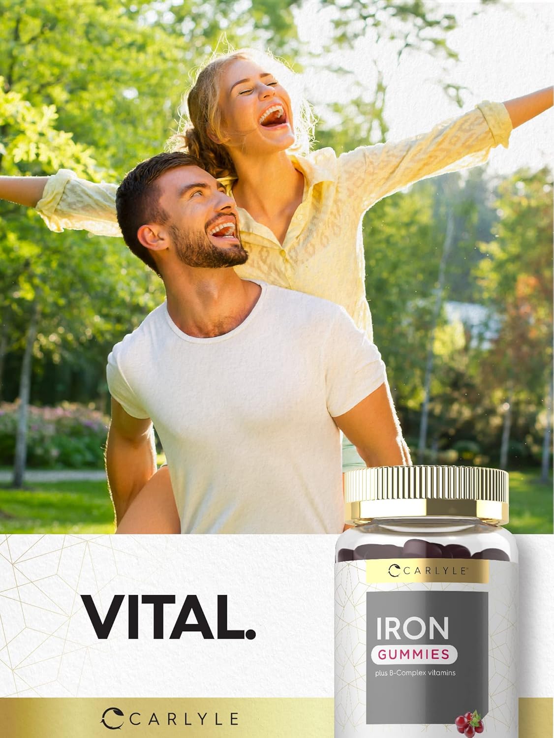 Suplemento Carlyle Gomitas de hierro Vitaminas complejo B