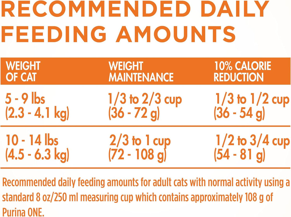 Purina ONE Alimento seco para gatos con alto contenido en proteínas, peso ideal con pavo y peso ideal con pavo - Bolsa de 3.5 libras