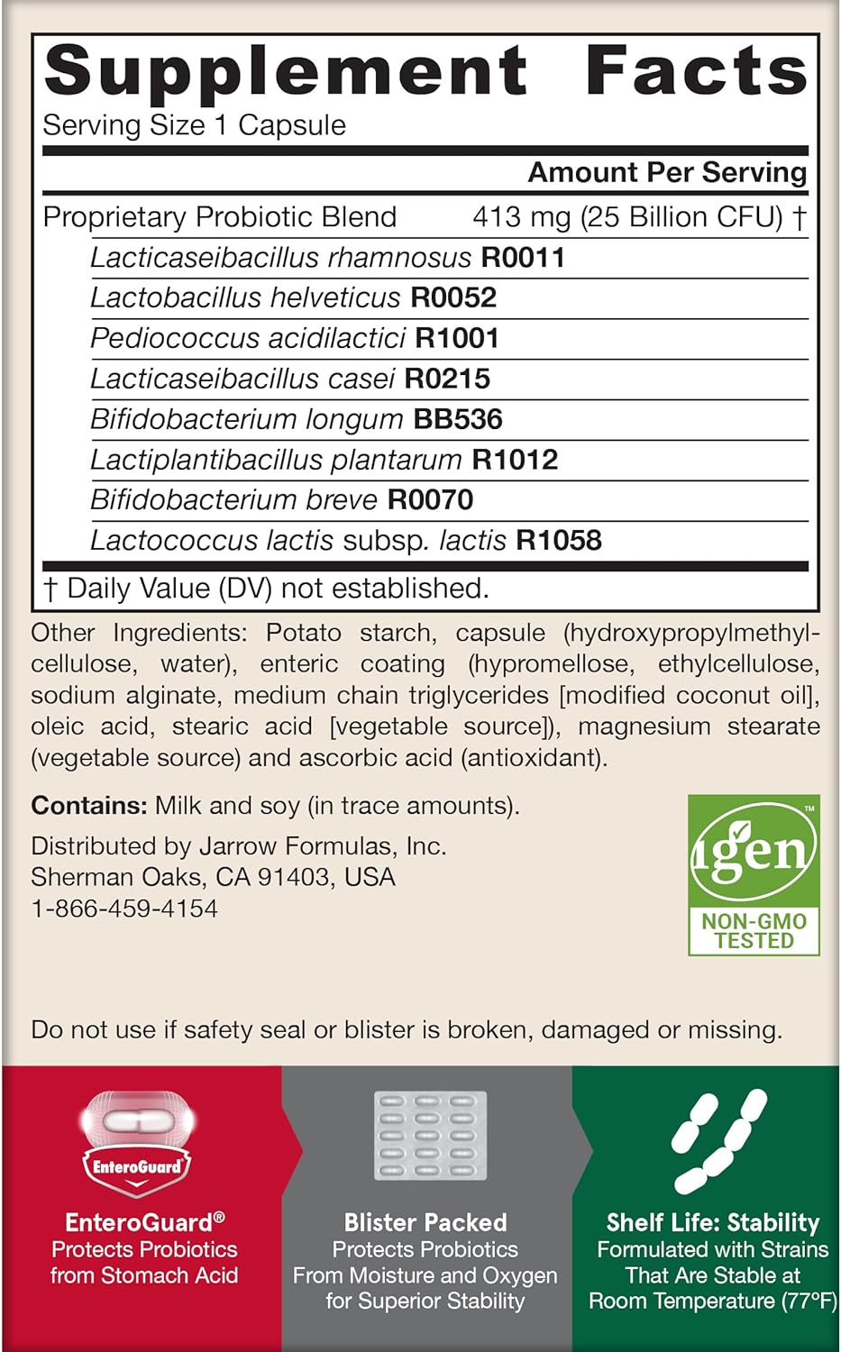 Probióticos Jarro-Dophilus EPS de 25 mil millones de UFC