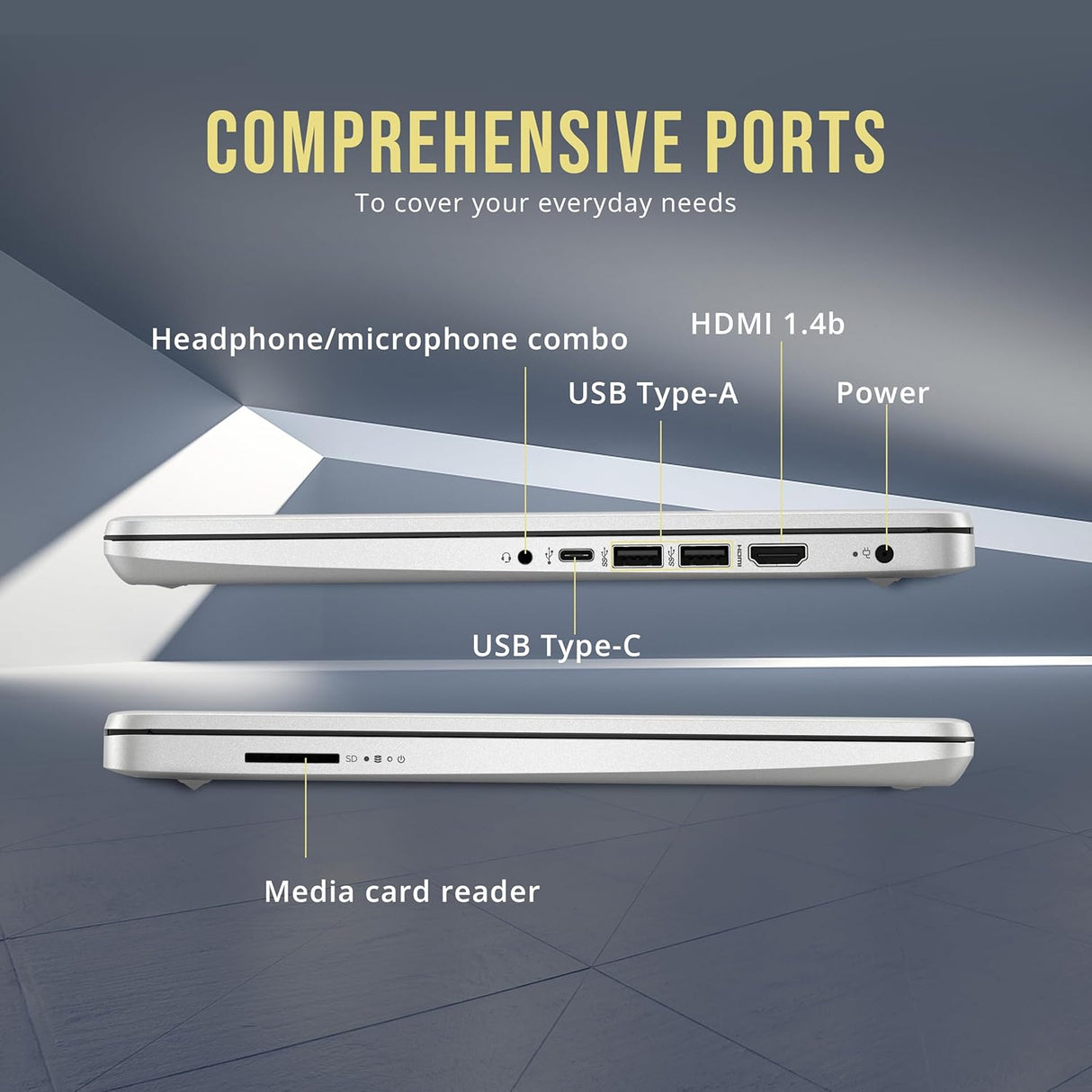 Portátil HP Stream 14 HD, Celeron N4120, 8GB RAM, Win 11 S