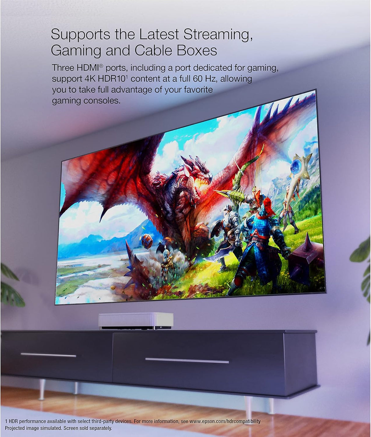 Proyector Epson EpiqVision Ultra LS800 4K, 4000 lúmenes, Android TV