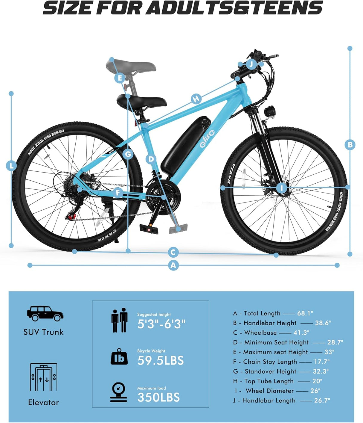 Bicicleta Eléctrica Racer 21 Velocidades 750W MTN 375Wh E-MTB