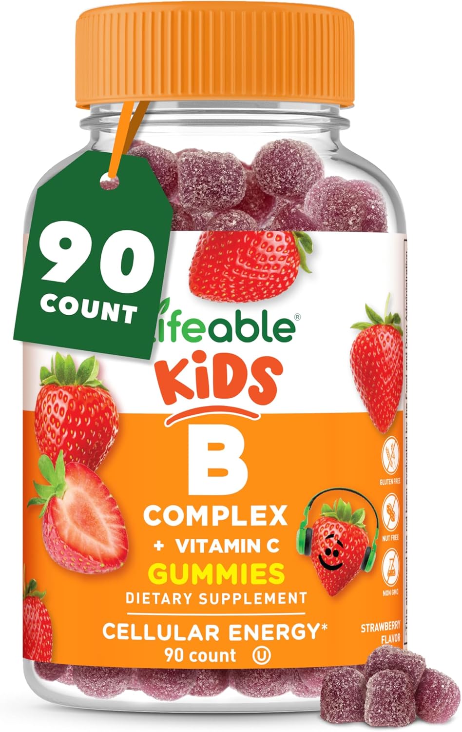 Complemento B Kids Lifeable - Gominolas Sabor Natural, 90 Uds.