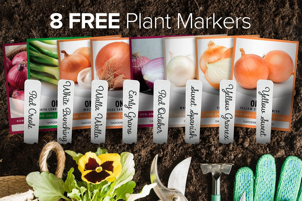 Semillas de Cebolla para Plantar - Gardeners Basics, 8 Variedades
