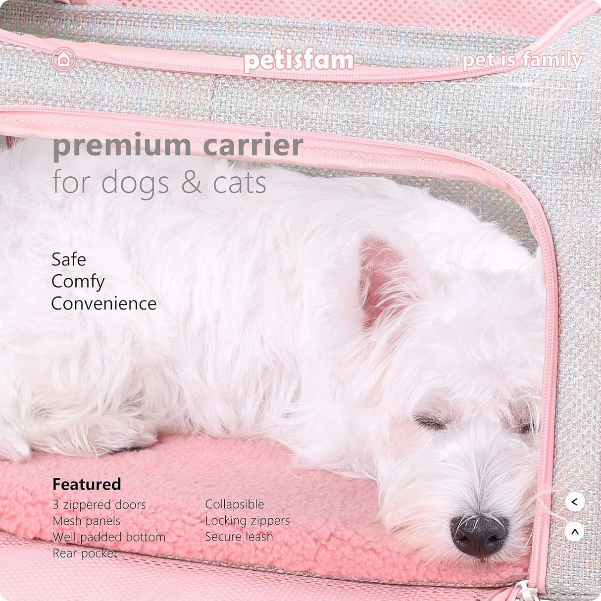 Transportín suave y lindo para mascotas - petisfam, Mediano