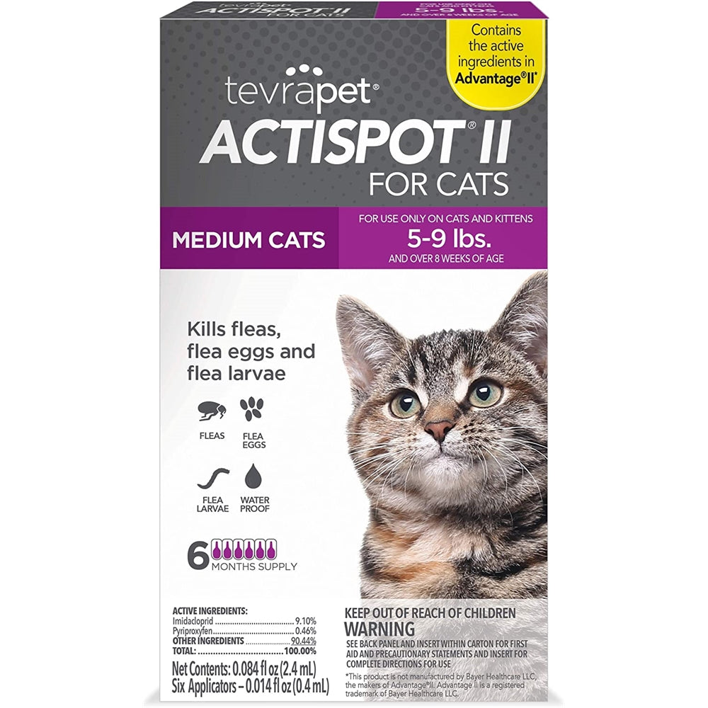 Tratamiento de pulgas para gatos pequeños y medianos