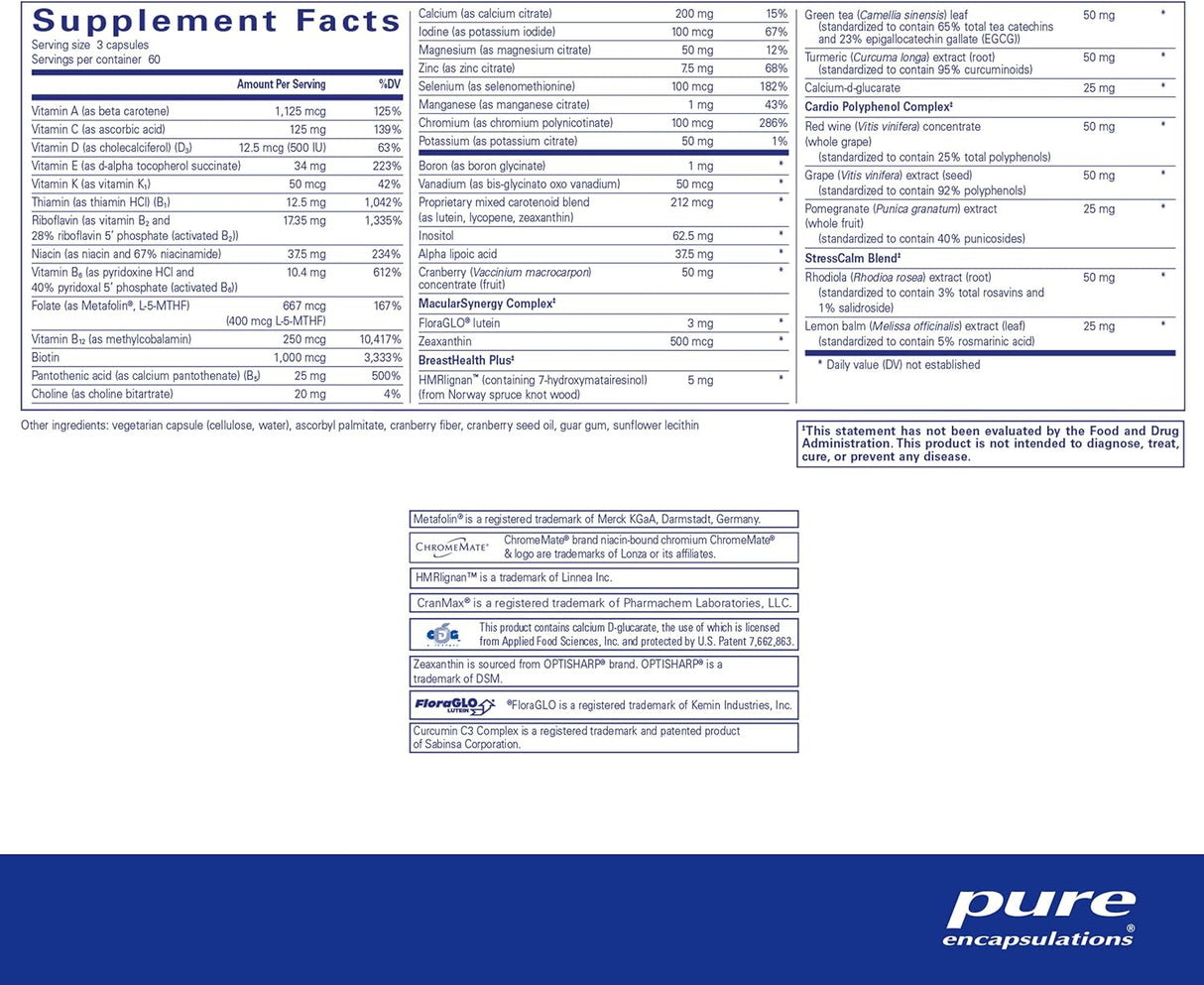 Suplementos Encapsulaciones Puras Nutrientes de la mujer