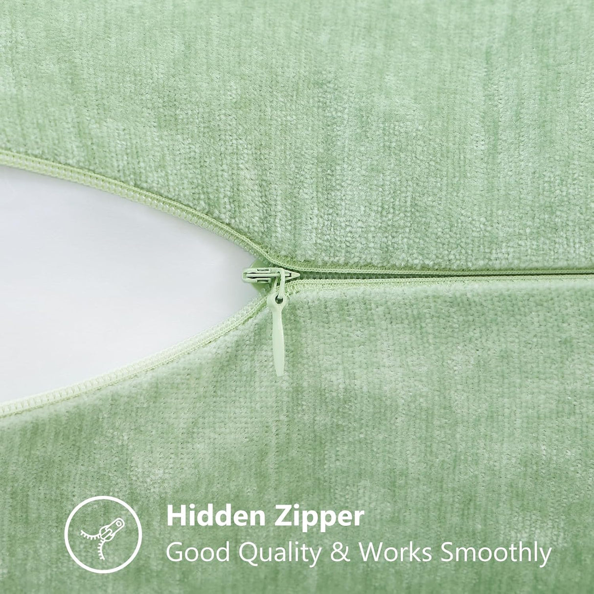 Fundas de Cojín Decorativas decorUhome 12x20, Chenilla Suave