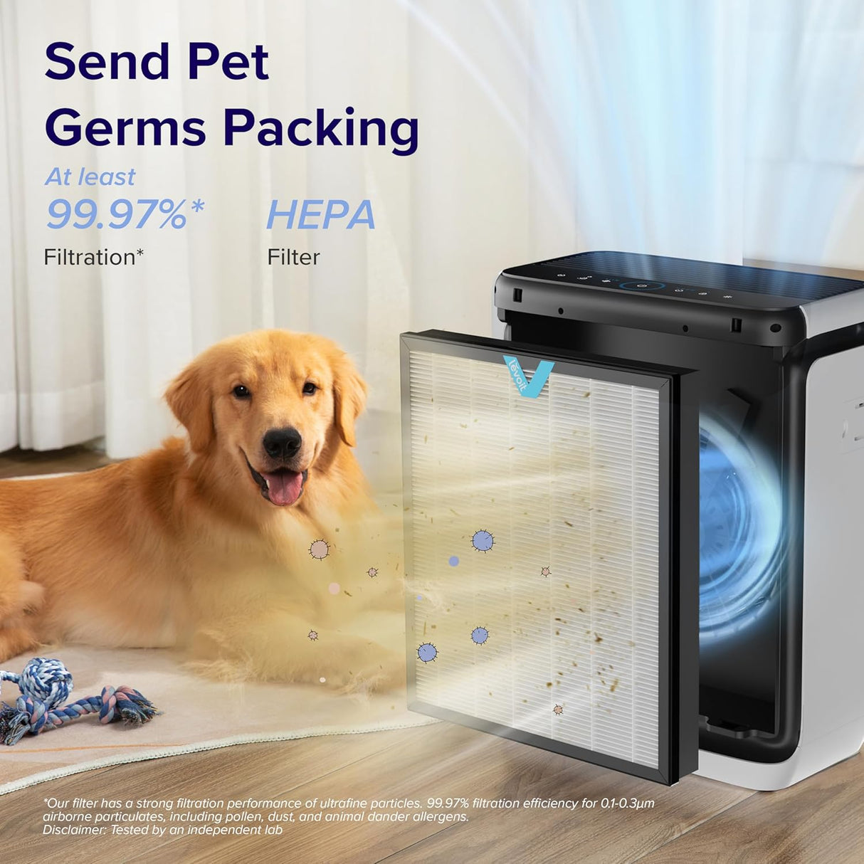 Purificadores de aire para habitación grande del hogar LEVOIT