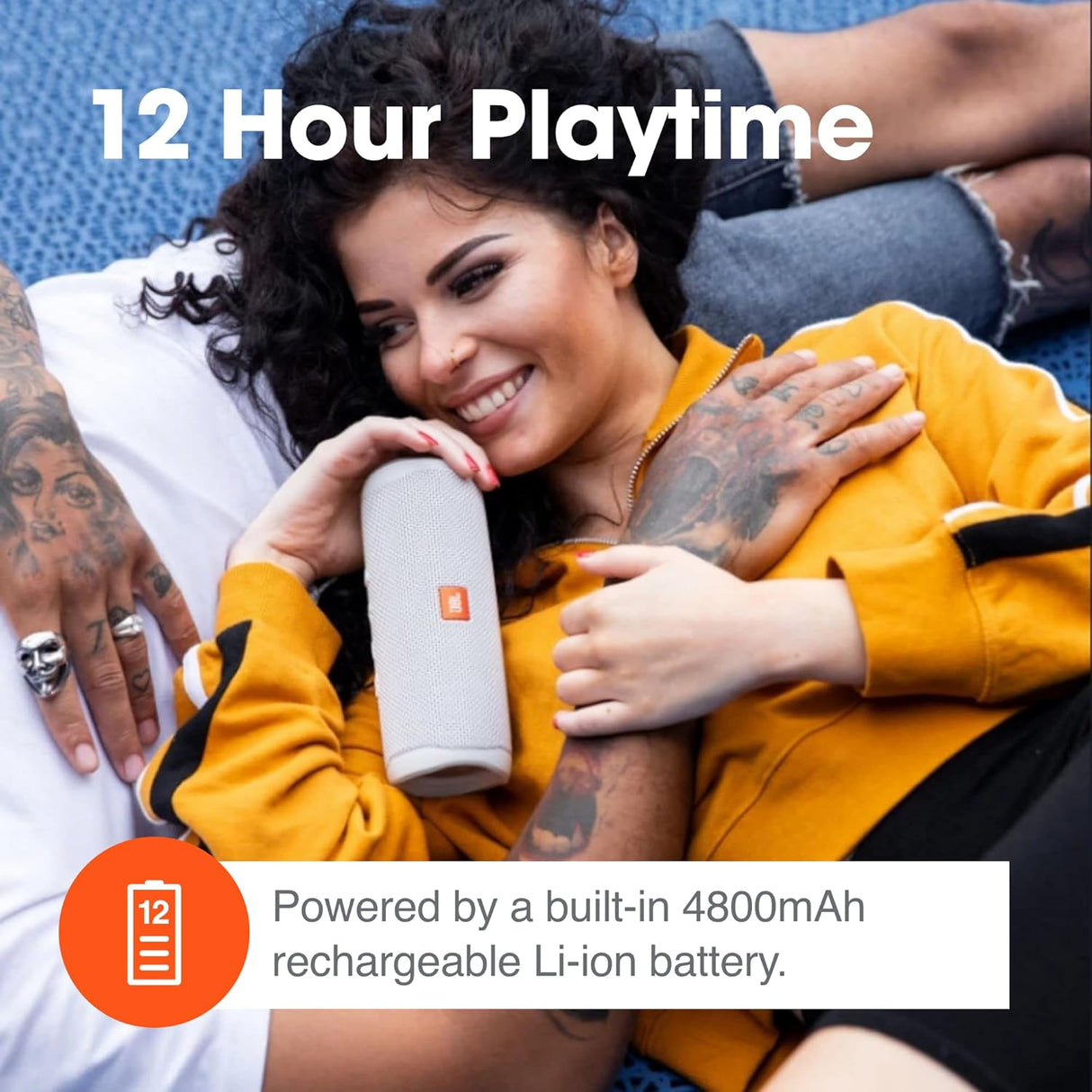 JBL Flip 5 Altavoz Bluetooth + Cable USB Tipo-C 6 ft Bundle