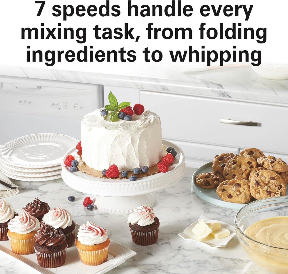 Batidora Eléctrica Hamilton Beach 4 Qt, 7 Velocidades, Accesorios