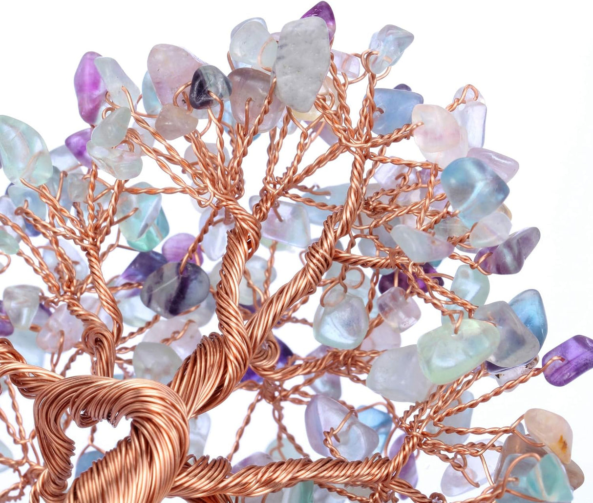 Jovivi Árbol de dinero de cristal curativo de fluorita