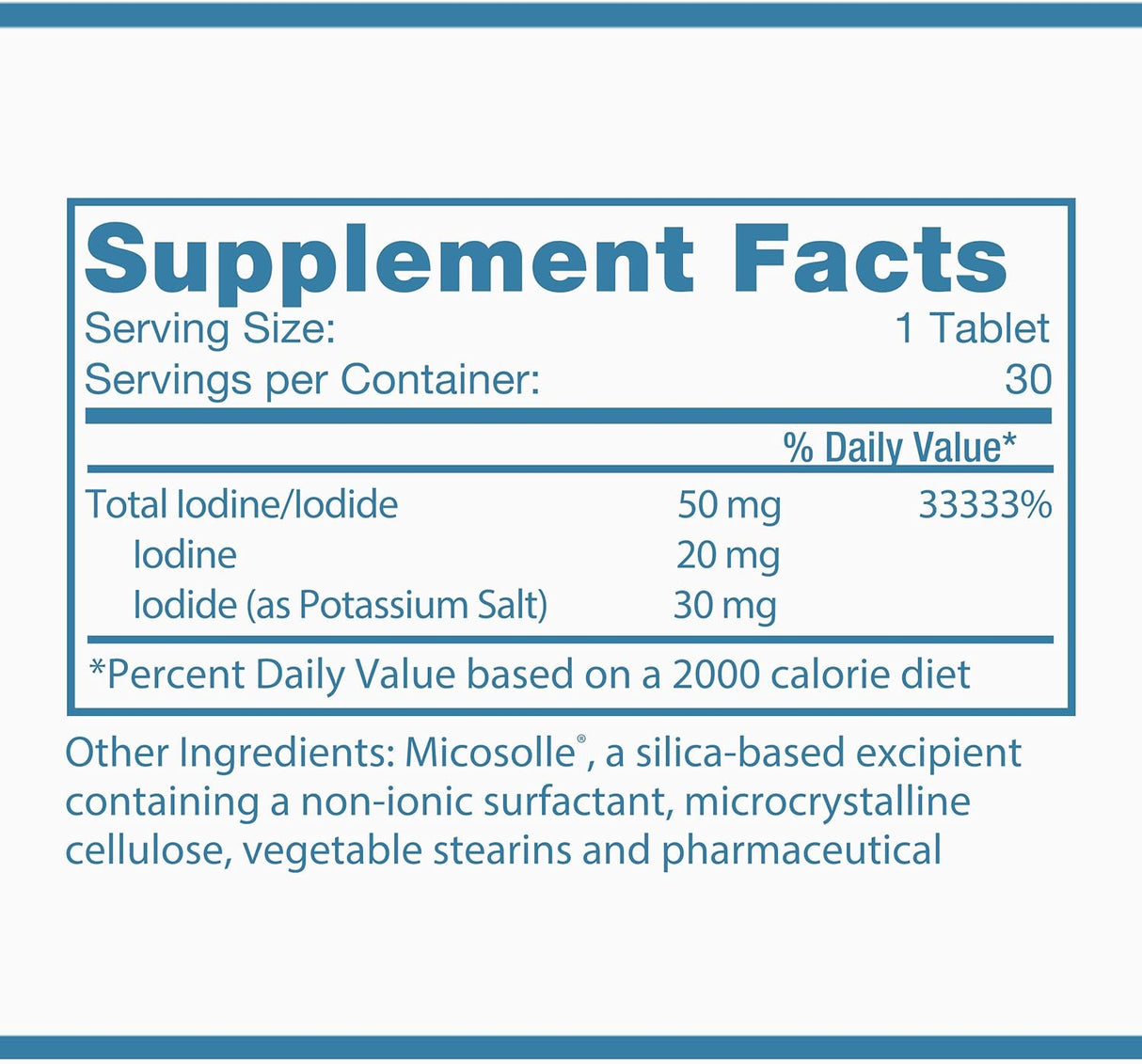 Suplementos Alimenticios Suplemento nutricional de yodo