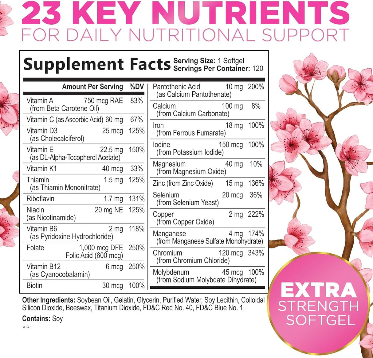 Multivitamínico para Mujeres con Hierro - 120 Softgels
