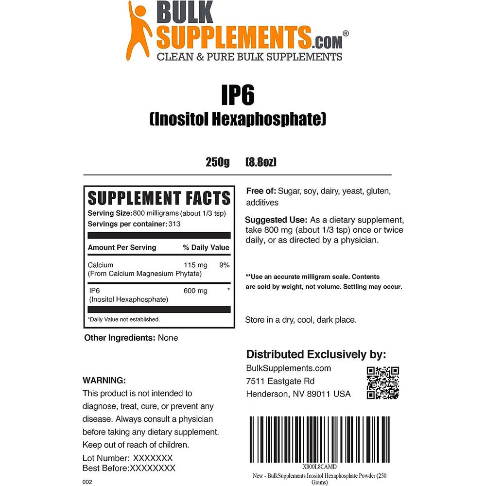 Suplemento IP6 en polvo hexafosfato de inositol antioxidante