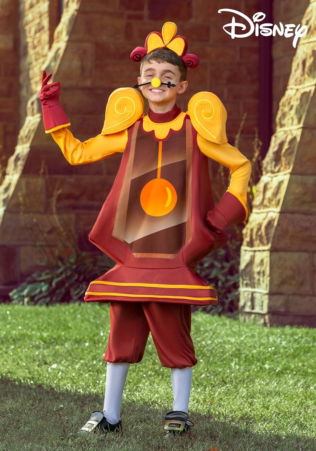 Disfraz de la Bella y la Bestia Cogsworth para niños XL