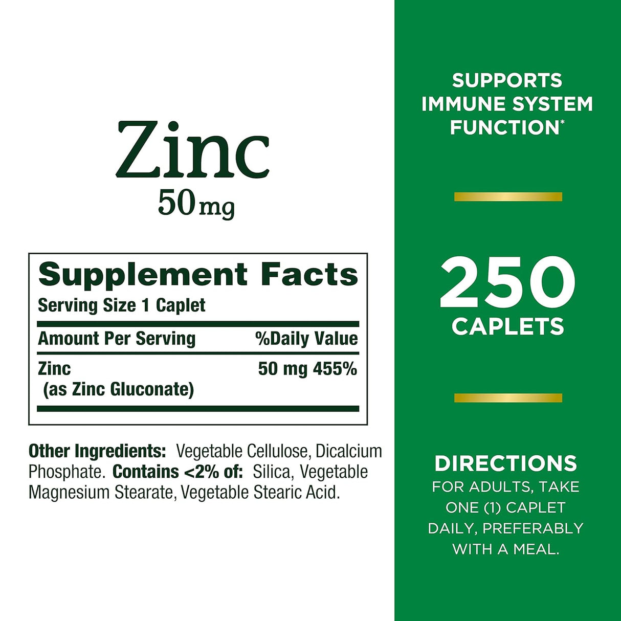 Suplementos Alimenticios antioxidante Zinc 50