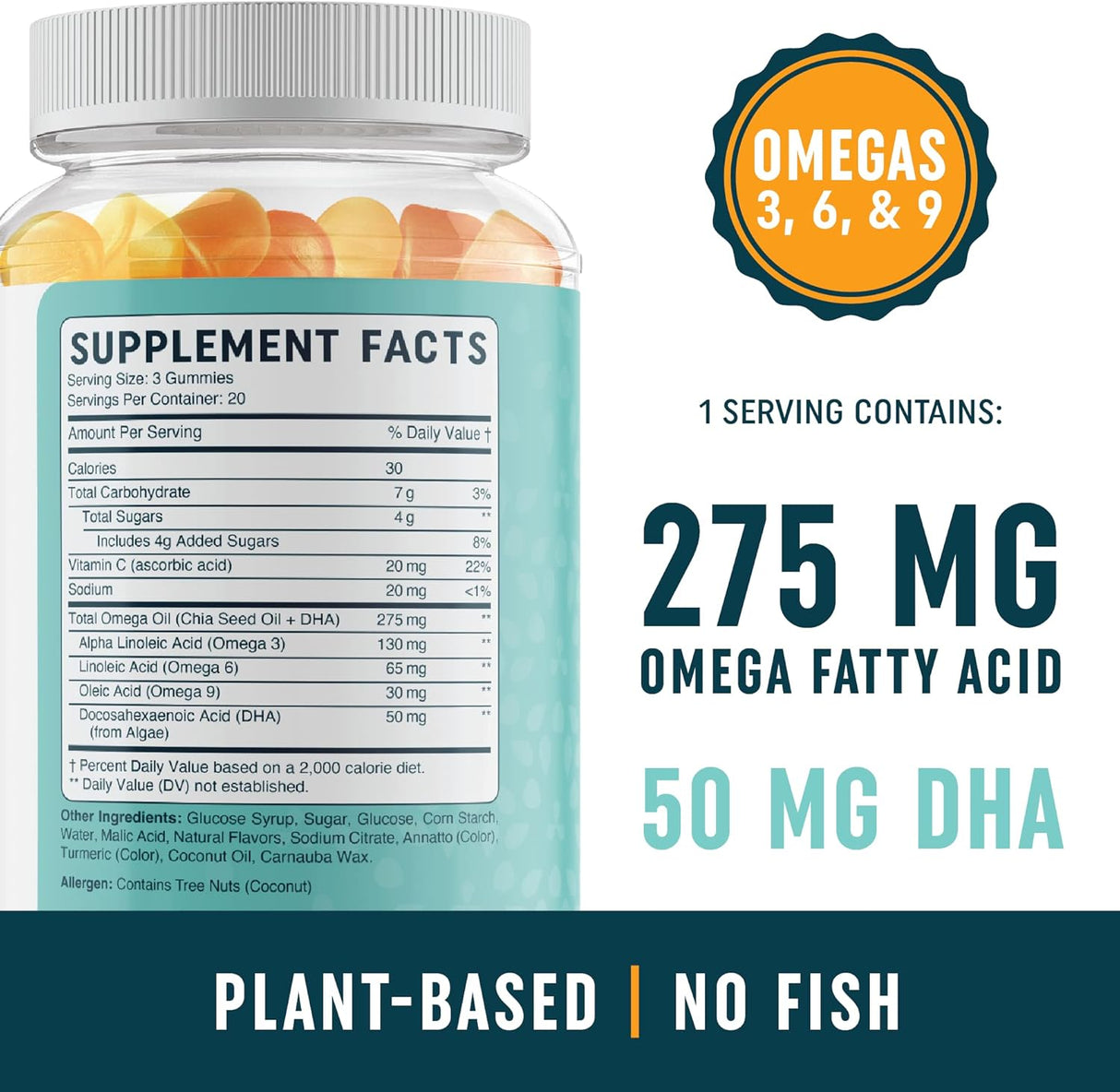 Suplementos Omega + DHA gomitas