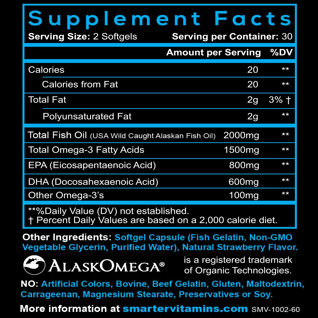 (Paquete de 3) Aceite de pescado Omega 3 sabor a fresa