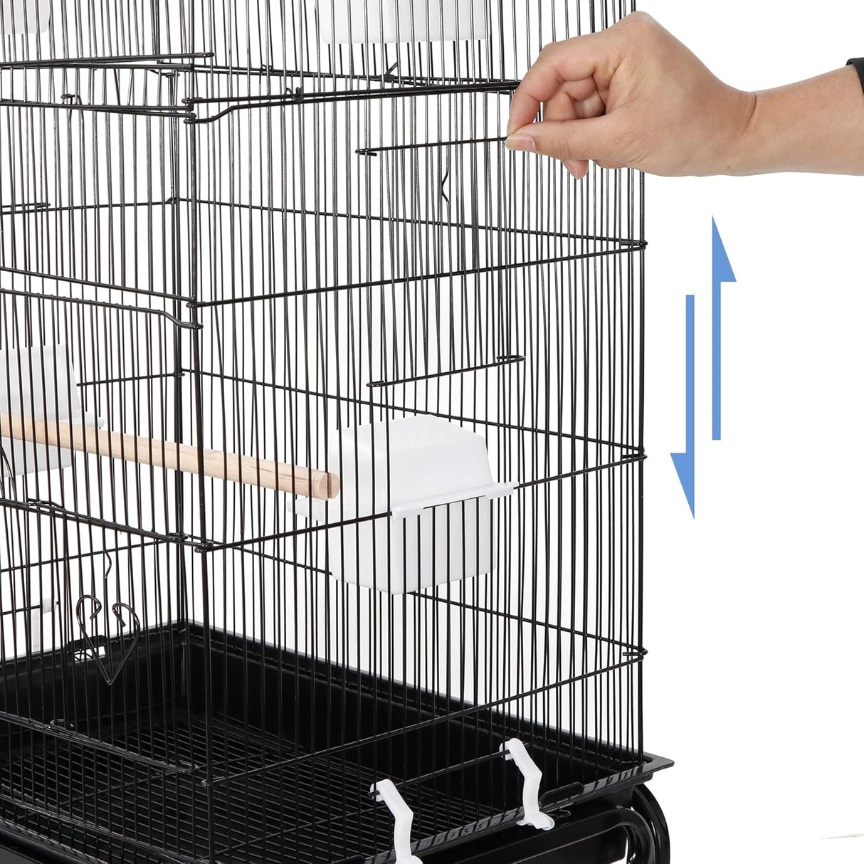 Jaula para pájaros de 59.3 pulgadas jaula de loro de hierro