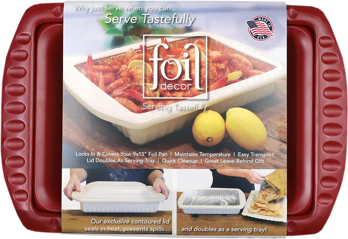 Portador para servir y cazuela para sartenes de papel de aluminio de 9 x 13