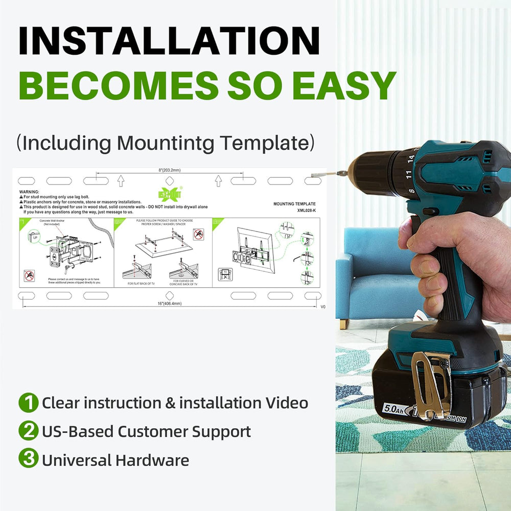 Soporte de TV USX, Full Motion para 37-86, VESA 600x400mm