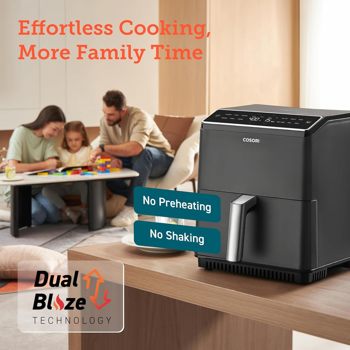 Freidora de Aire COSORI 6.8Qt, 12 en 1, Sin Sacudir, Modelo 2023