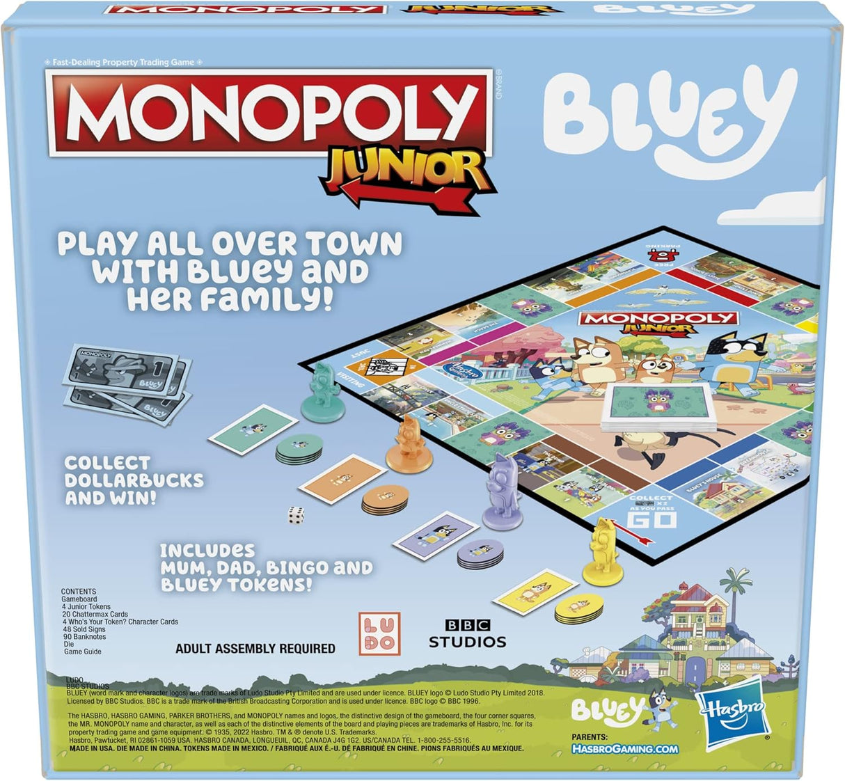 Monopoly Junior: Edición Bluey, Hasbro, Juego para Niños 5+