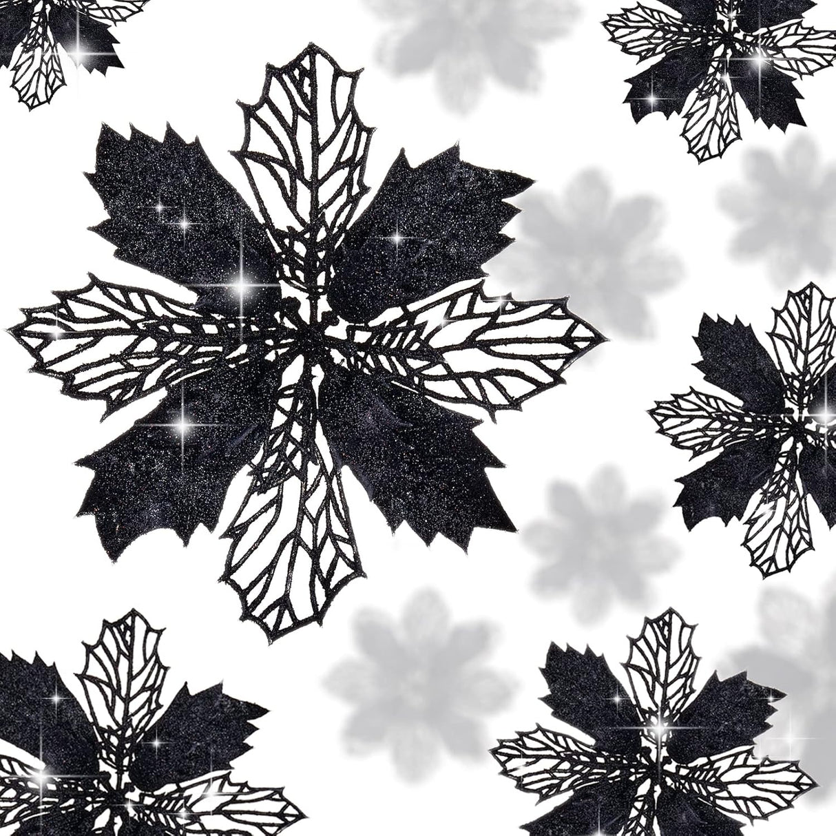 Flores Poinsettia Artificiales 16 Pcs - Wironlst, Decoraciones