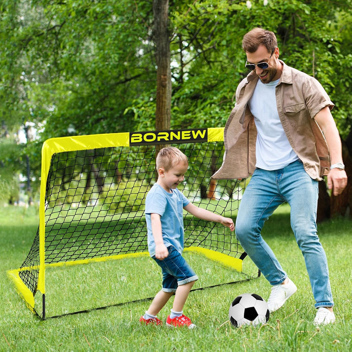 Porteria de futbol portatil para patio o exteriores