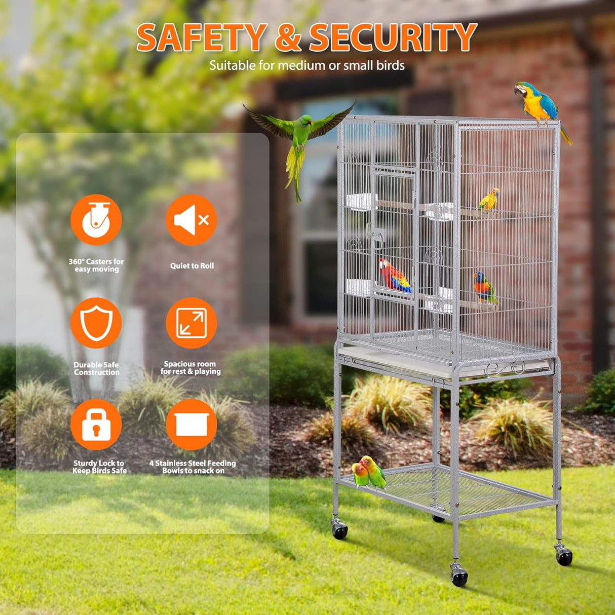 Jaula grande de hierro forjado para cacatúas SUPER DEAL