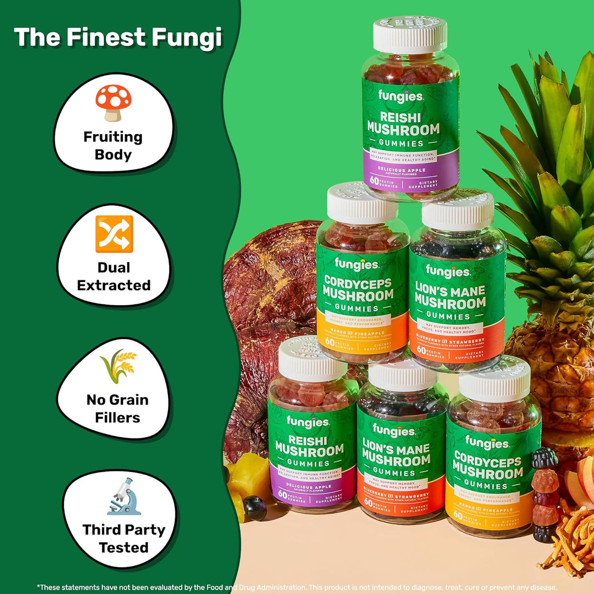 Suplementos Fungies Pack de gomitas de súper hongos Reishi