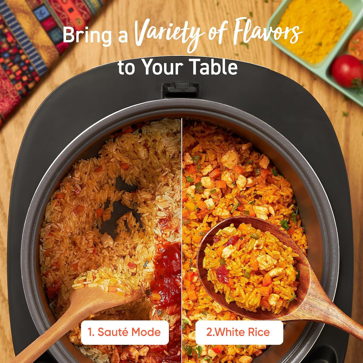 Arrocera COSORI 10 Tazas, 24h Calentamiento, 18 Funciones