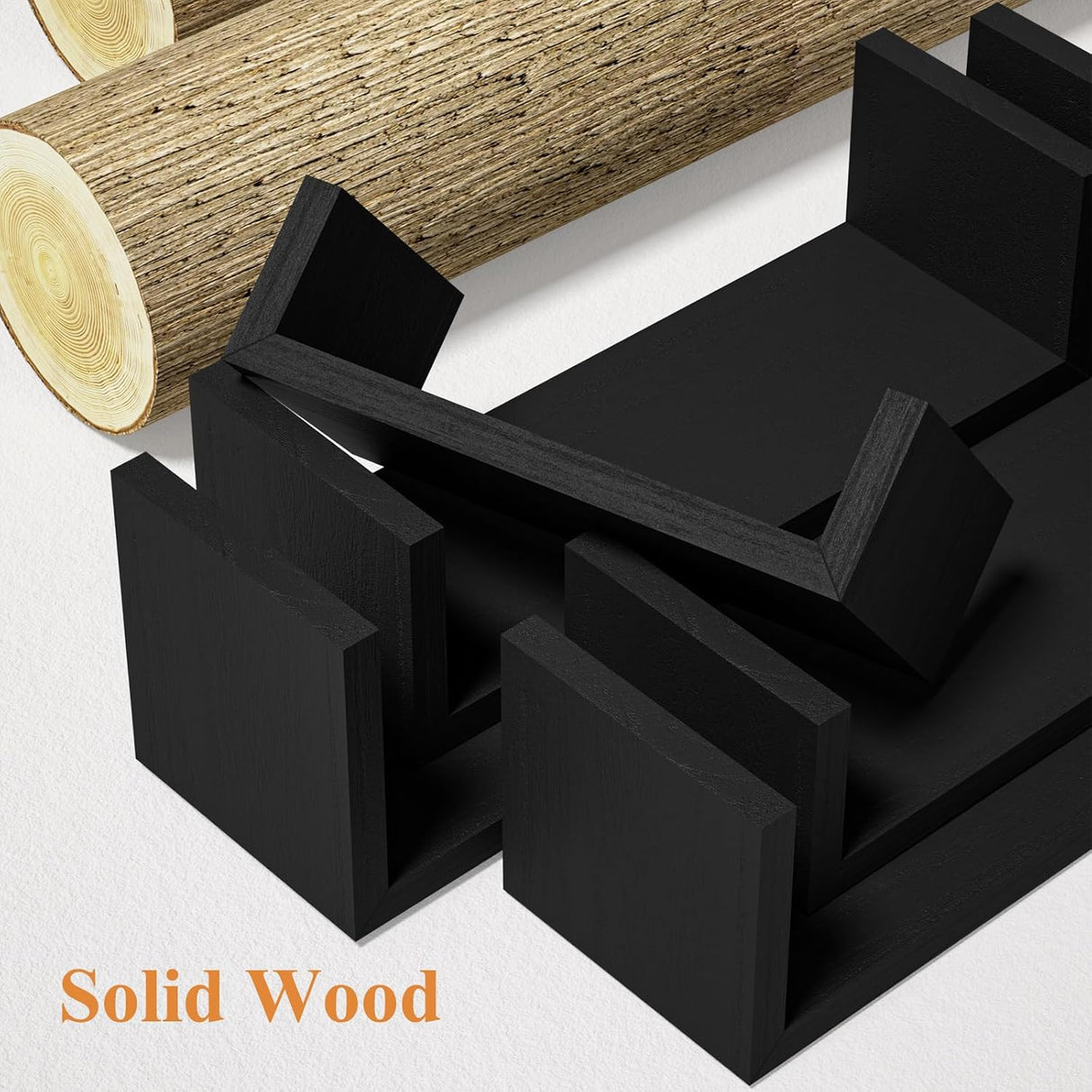 Estantes Flotantes SRIWATANA para Pared, Set de 5, Madera