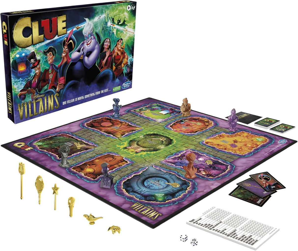 Juego de Mesa Clue Villanos Disney de Hasbro, 2-6 Jugadores