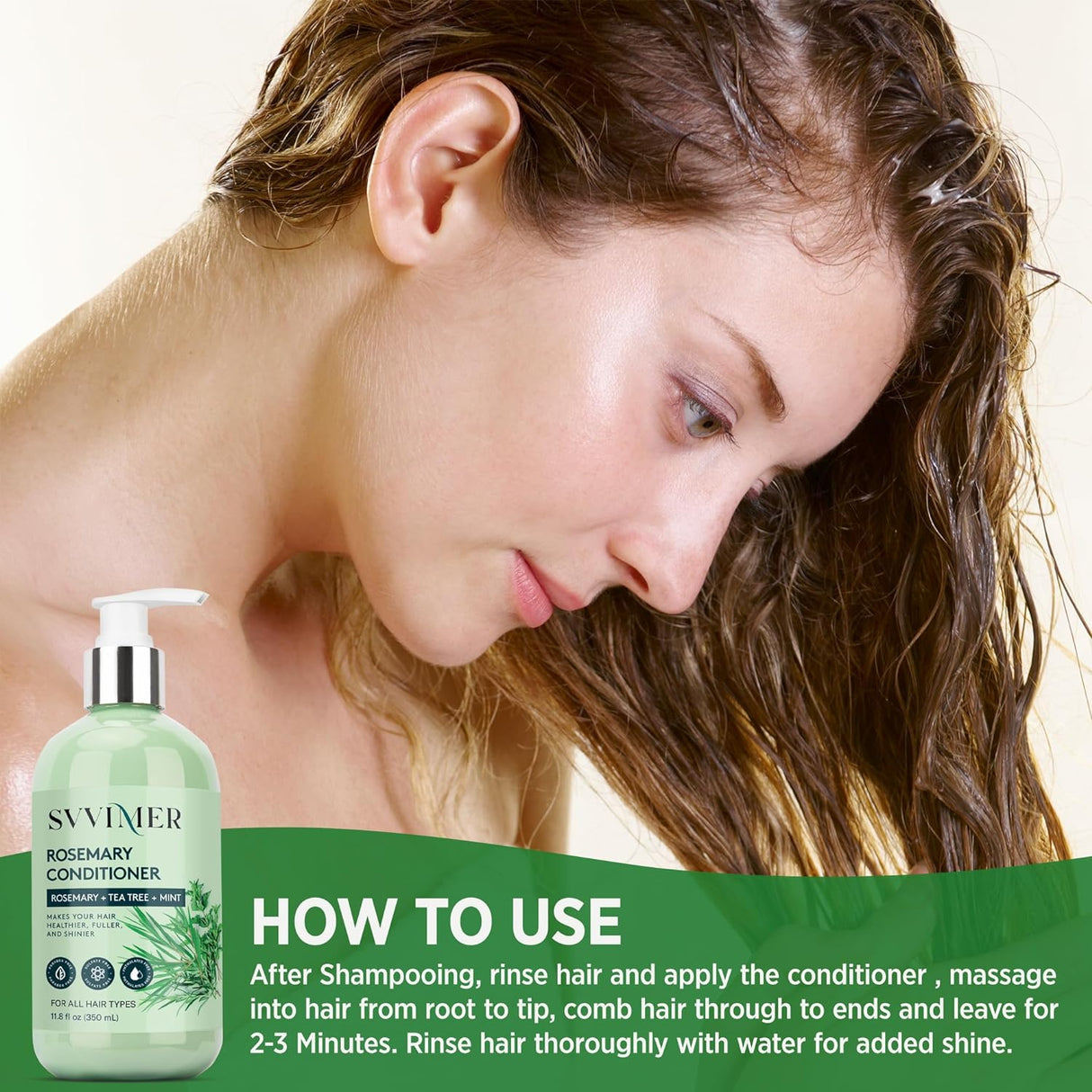 Acondicionador de Romero y Biotina para Crecimiento Capilar