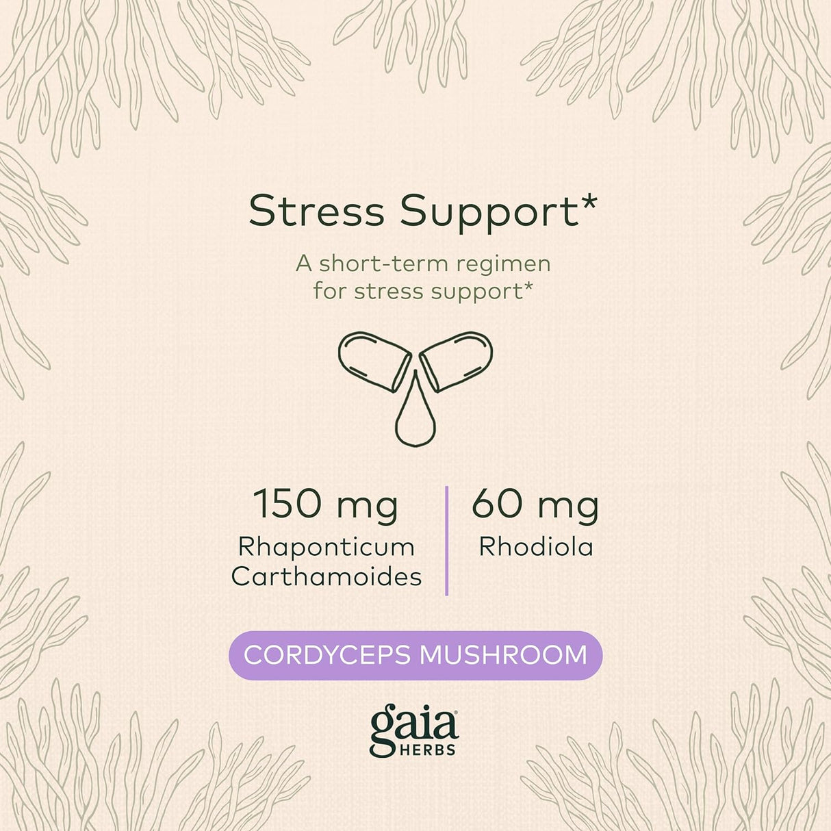 Suplemento de hierbas para la salud suprarenal, 60 unidades