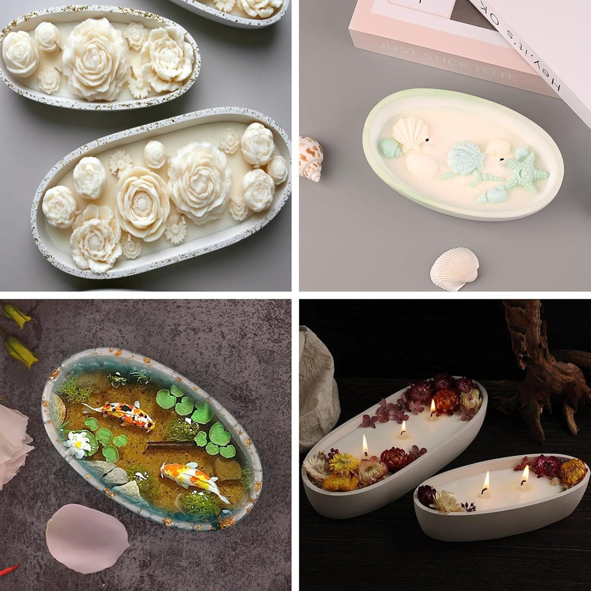 Molde de silicona para recipientes de velas y resina epoxy