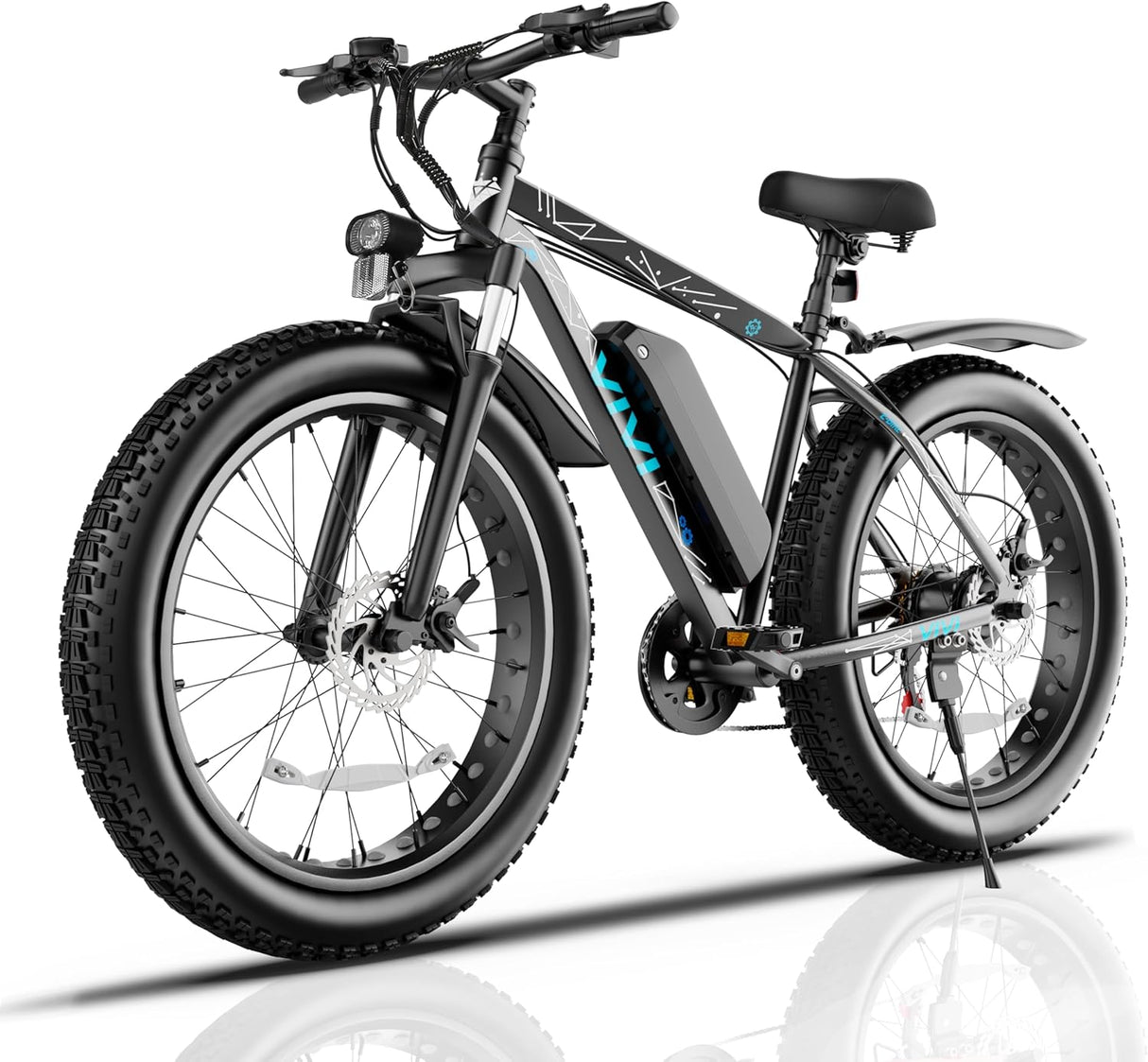 Bicicleta Eléctrica Vivi F26FUL 1000W, 48V, 60 Millas, 7 Velocidades
