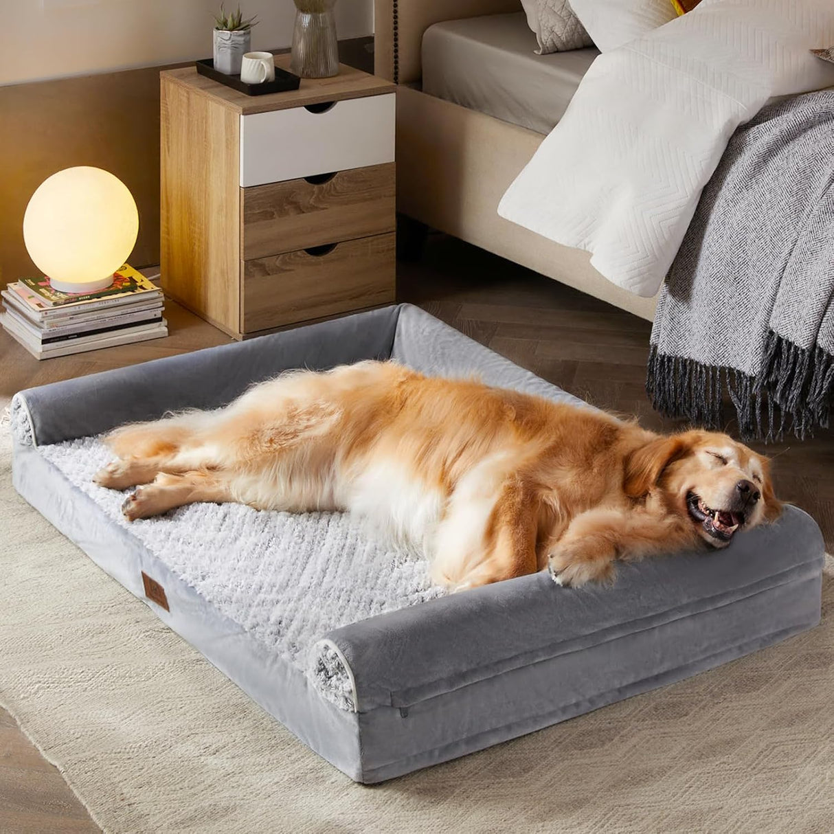 Cama ortopédica para perros WNPETHOME, con funda impermeable
