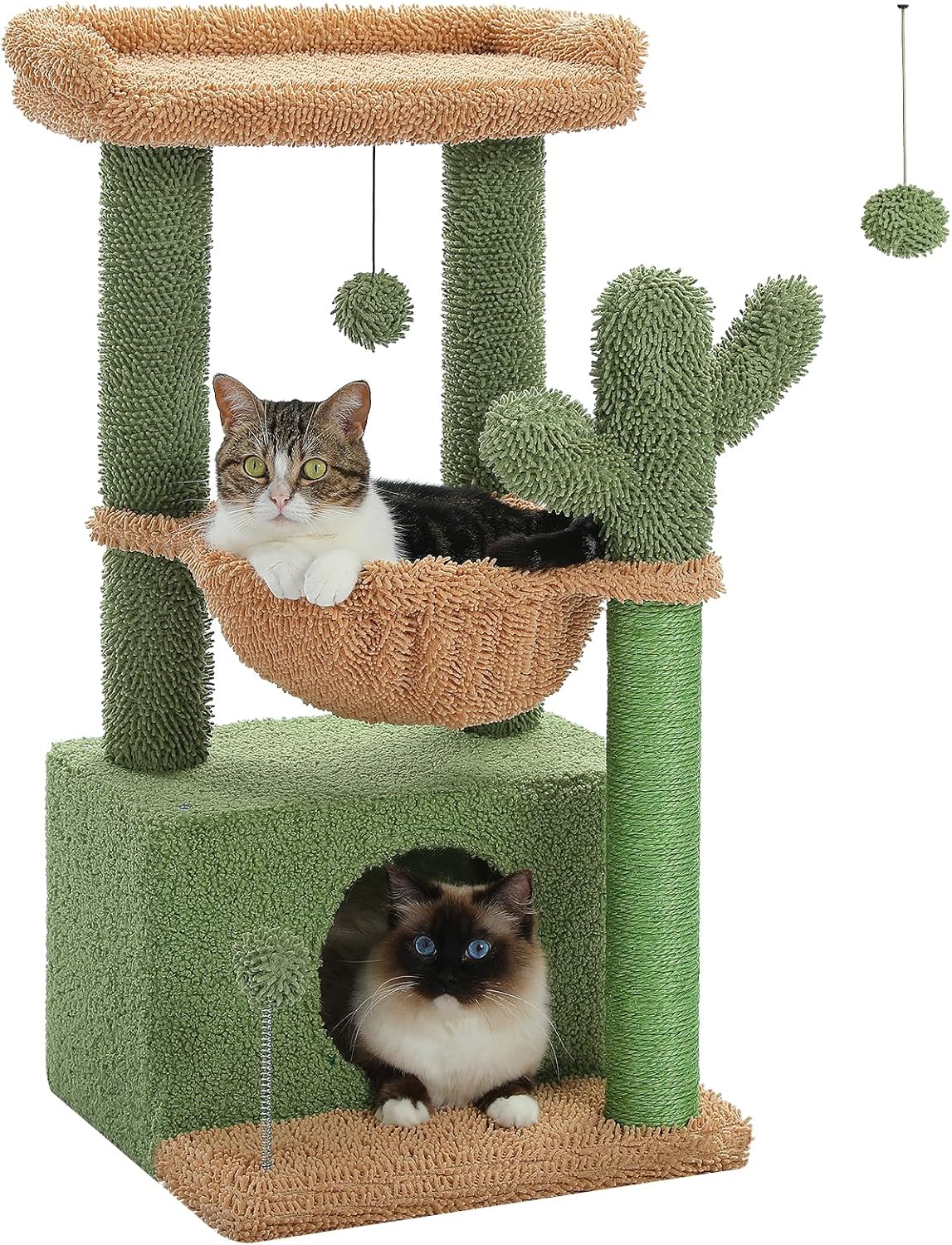 Árbol para gatos PEQULTI 4 en 1 con hamaca y rascador 33