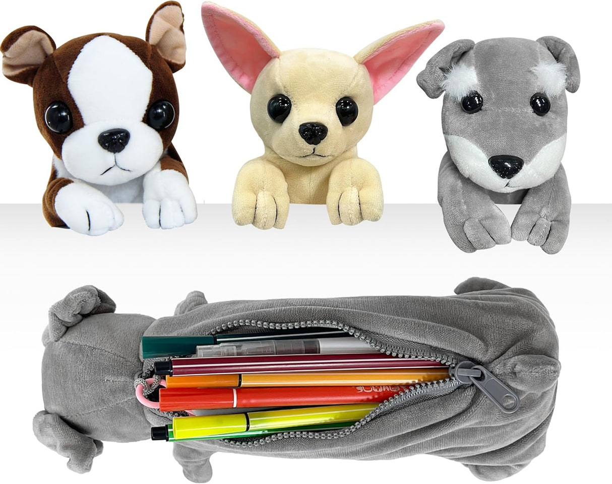 Estuche para Niños 3D de Peluche Animal Perro Dinosaurio